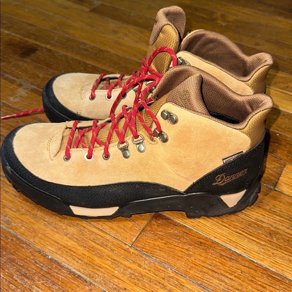 Danner Panorama Mid Hiking Boots, Brown/Red, Sz 10 - Picture 3 of 10